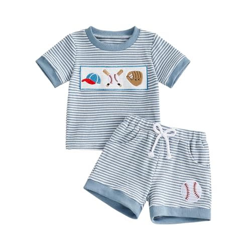 Baby Boy Summer Outfit Striped T-shirt Short Set Toddler Boy Summer Clothes 6 12 18 Months 2 3 4 5 T
