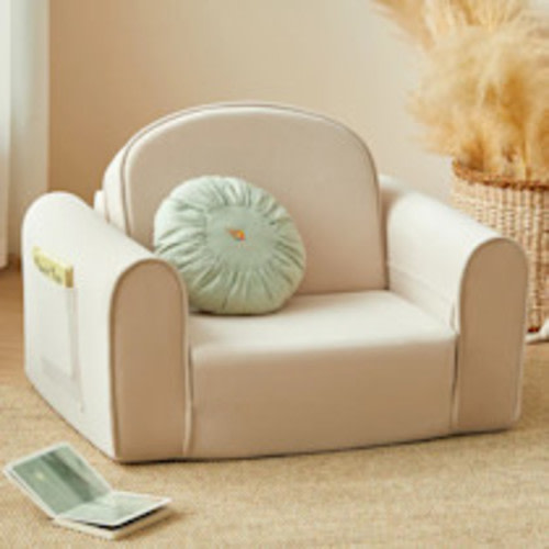 Tiny Land GentleSnug Kid Chair - Beige White
