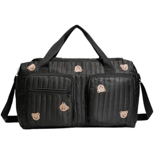 Cute Diaper Bag Tote Quilted Duffle Bag Large Diaper Bag Soft Mommy Hospital Maternity Bag Nappy Storage