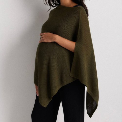 Lightweight Cotton Cashmere Nursing Shawl in Olive