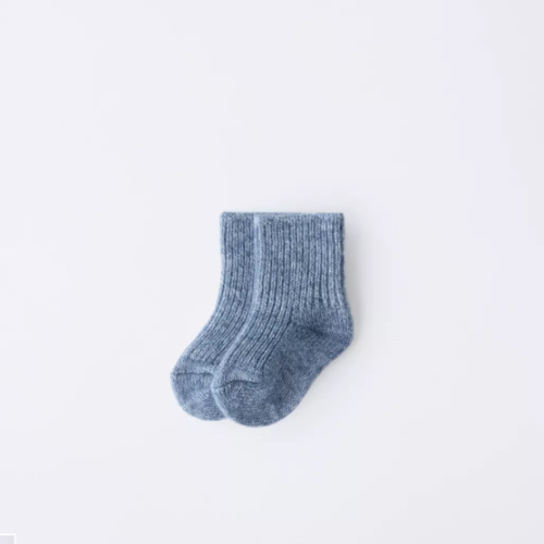 WOOL AND CASHMERE SOCKS - Blue marl | ZARA United States