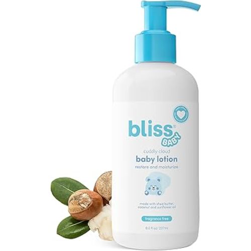 Bliss Baby Lotion, Premium & Unscented, For Dry & Sensitive Skin, Hydrating Daily Cream - For Babies, Toddlers, Kids & Adults, Vegan, Hypoallergenic, Dermatologist Tested, Clean & Gentle, 8 fl oz.