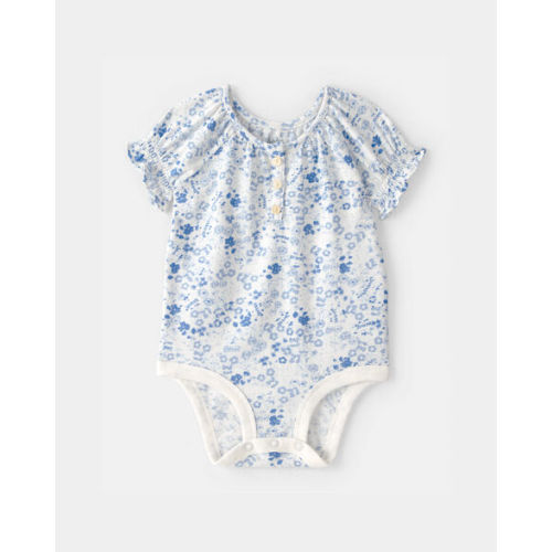 Baby Girl Floral Bodysuit - Blue - OshKosh B'gosh | Carter's