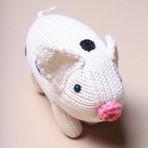 Shop Organic Pig Rattle Baby Toy | Estella
