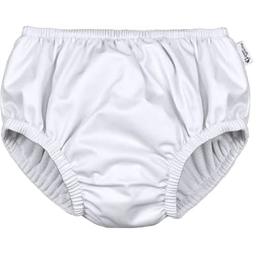 green sprouts Unisex Baby Pull-up Reusable Absorbent Swim Diaper, White, 3-6 Months