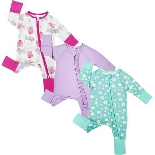 Bow Dream Baby Girl Clothing Footies Bamboo Rayon Baby Girl Clothes Baby Romper Jumpsuit Newborn-24 Months
