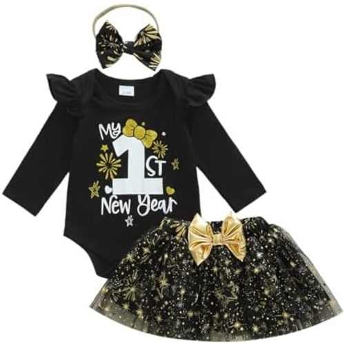 Baby Girl Christmas Outfit Newborn Infant First Christmas Dress Tutu Skirt