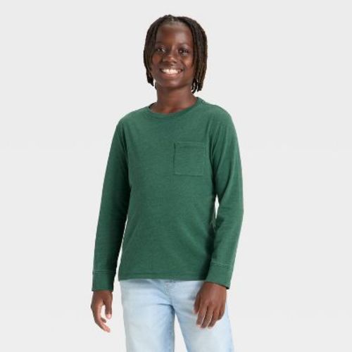 Boys' Long Sleeve Washed Pocket T-Shirt - Cat & Jack™