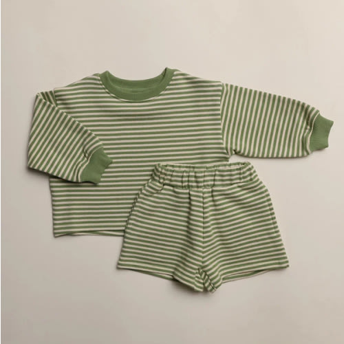 Rowe Set - Aspen Green Stripe