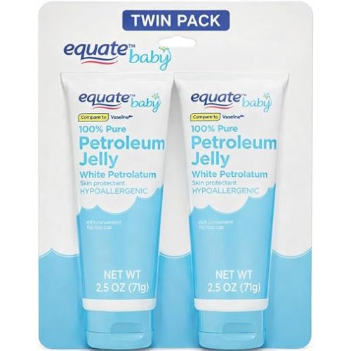 Equate Baby Petroleum Jelly Tube, 2.5 oz, Pack of 2