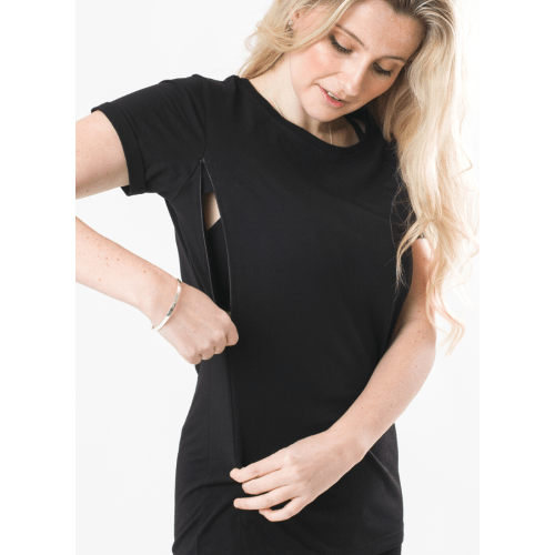 PLAIN BLACK Breastfeeding T-shirt - The Milky Tee Company
