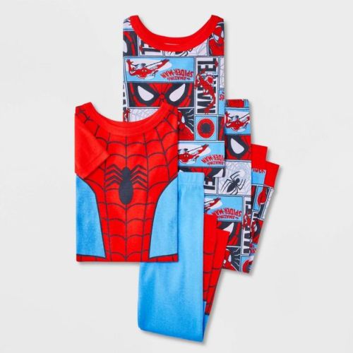 Toddler Boys' 4pc Snug Fit Spider-Man Cotton Pajama Set - Red/Blue 12M