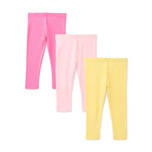 Wonder Nation Baby Girls Solid Leggings, 3-Pack, Sizes 0-24 Months