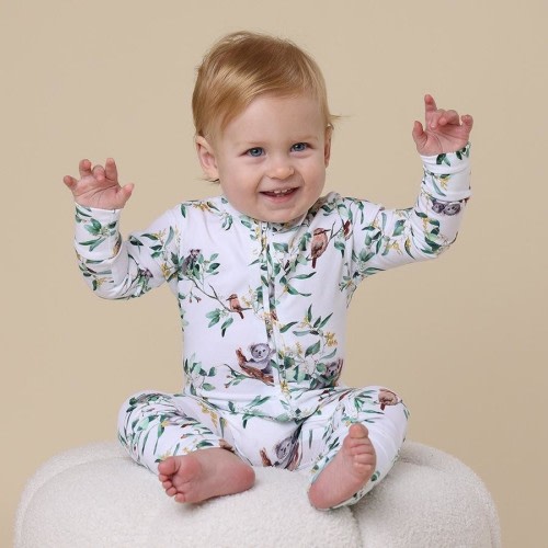 Snuggle Hunny Eucalypt Organic Snugglesuit Convertible Romper - Size 0-3 Months (000)