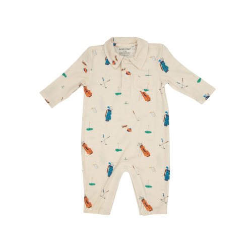 Polo Romper, Golf Cream