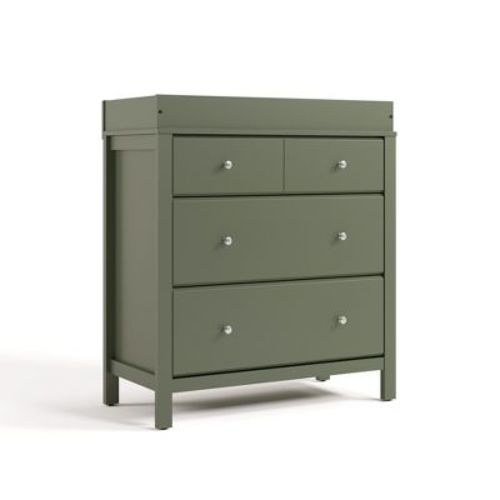 Storkcraft Horizon 3-Drawer Dresser with Changing Topper Olive