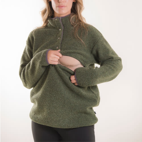 Maternity fleece sweater 90s - Green | Boob Design