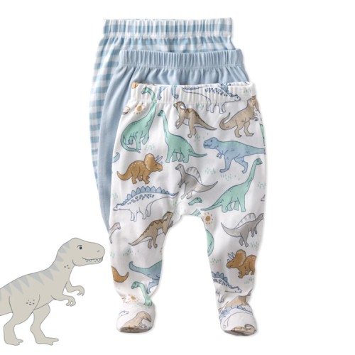 FALLON 3-Pack Footed Baby Pants