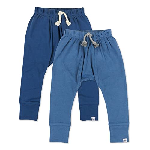 HonestBaby Multipack Honest Pants Joggers Pull on 100% Organic Cotton for Infant Baby and Toddler, Boys, Girls, Unisex