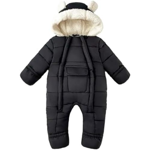 Baby Girls Boys Snowsuit Newborn Winter Clothes Jumpsuit Romper Infant Hooded Fleece Coat Jacket Outwear