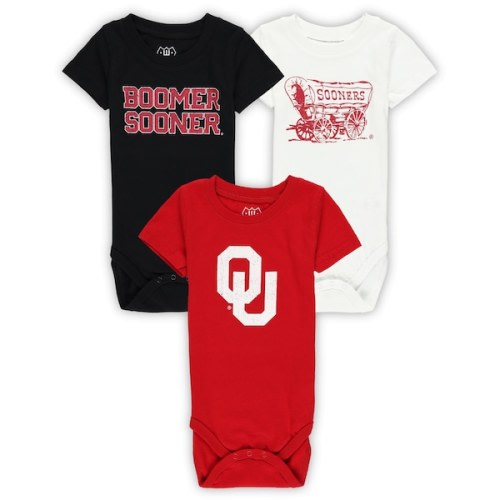 Oklahoma Sooners Wes & Willy Infant Three-Pack Bodysuit Set
