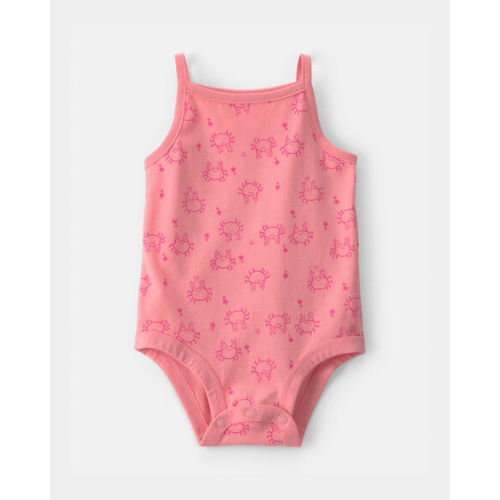 Baby Girl Crab Sleeveless Graphic Bodysuit - Coral | Carter's