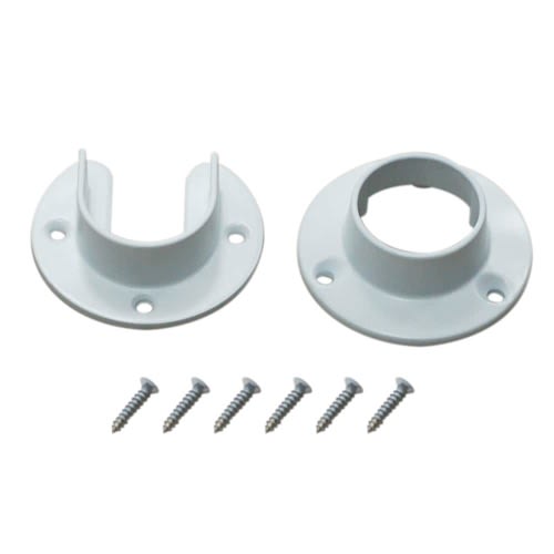 Project Source 2-Pack White Steel/Zinc Alloy Rod Support