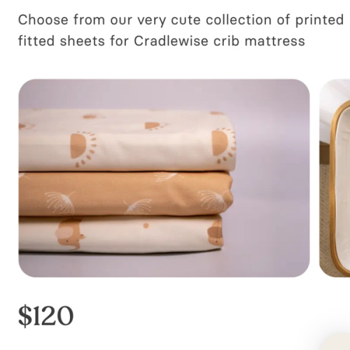 Cradlewise 3 pack fitted sheets for bassinet