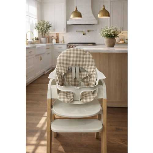 Gingham Waterproof High Chair Cushion – Compatible with Mockingbird high chair