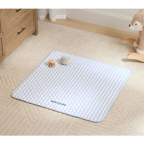 Light Blue Mini Stripe All Weather Playmat