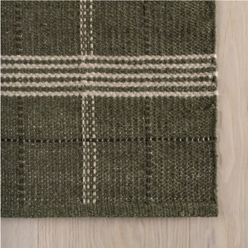 Downing Plaid Wool Cozy Rug | Green – Rugs USA