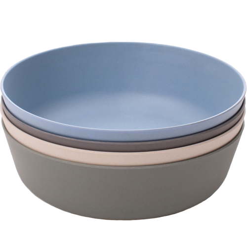 WeeSprout Bamboo Kids Bowls, Set of Four Kid-Sized Dinnerware, Cereal, Leftovers & Snack Bowl