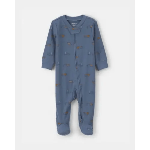 Baby Boy Construction Snug Fit Sleep & Play Pajamas - Blue | Carter's