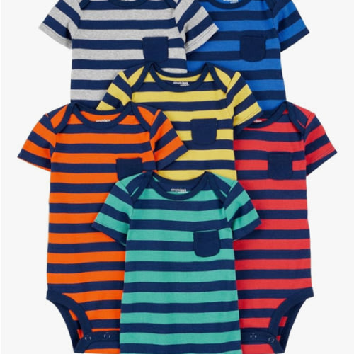 Simple Joys by Carter's Baby Boys' 6-Pack Short-Sleeve Bodysuit