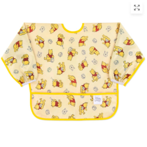 Winnie The Pooh Hunny Pot Sleeved Bib for Baby 6-24 mos | Bumkins