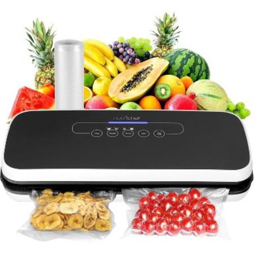 NutriChef Automatic Food Vacuum Sealer - Electric Air Sealing Preserver System (Black)