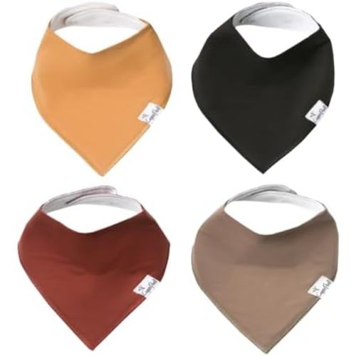 Copper Pearl Baby Bandana Bibs, 4 Pack