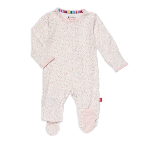 Magnetic Me Girls Modal Magnetic Baby Footie Pajamas | Silky Soft Modal Fabric | Baby Sleepers Available Sizes PRE - 24M
