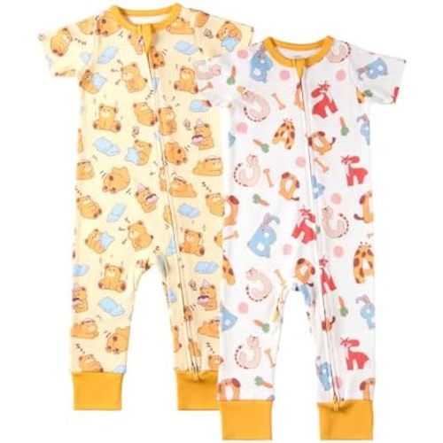 GUISBY Baby Cotton Footless Zipper Pajamas