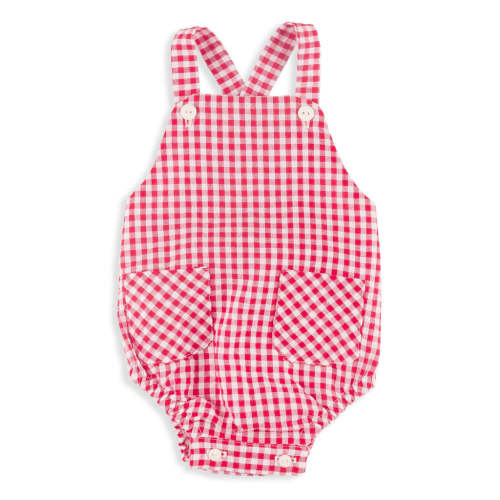 Walter Red Gingham Romper - 6M