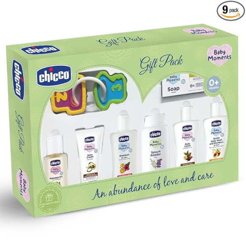 Chicco Baby Moments Delight Set Green, Gift Set for Babies, 0m+