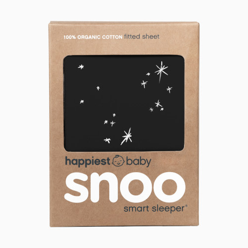 100% Organic Cotton SNOO Baby Bassinet Fitted Sheet - Black Galaxy