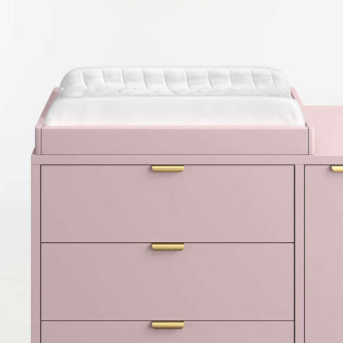 Classic Lilac Rose Wood Baby Changing Table Topper