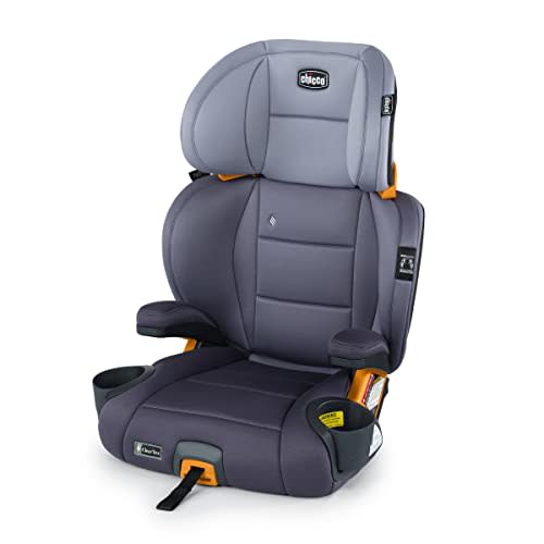 Chicco KidFit ClearTex Plus 2-in-1 Belt-Positioning Booster Car Seat, Backless and High Back Booster Seat, for Children Aged 4 Years and up and 40-100 lbs., Lilac/Purple