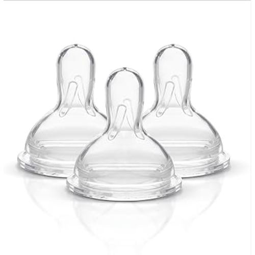 Medela Slow Flow Spare Nipples with Wide Base, 3 Pack, Compatible with Medela Storage Bottles, Made Without BPA
