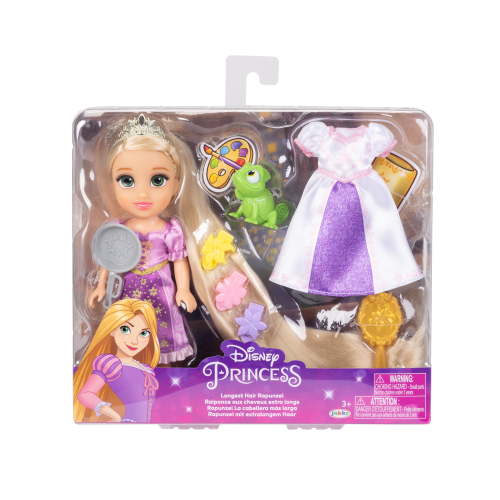 Disney Princess Longest Hair Rapunzel Doll with 2 Outfits and Accessories