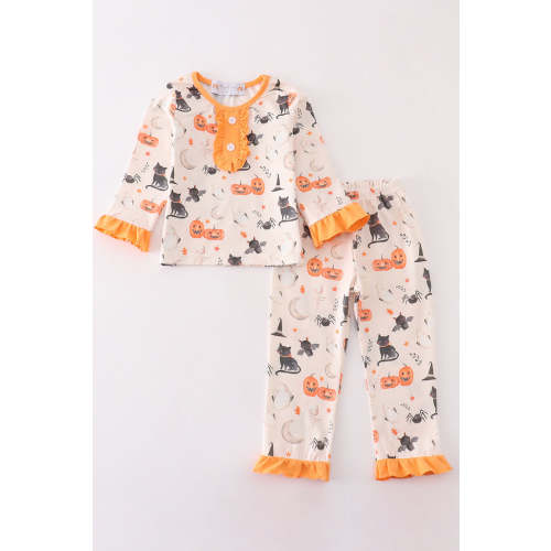 Halloween girl pajamas set