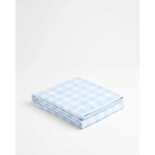 Georgie Australian Cotton Gingham Bath Sheet - Aqua | Target Australia