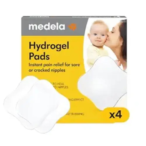 Medela Soothing Hydrogel Pads for Nipples, Reusable 24 Hours, Pack of 4