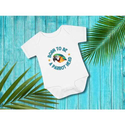 Born to Be a Parrot Head Infant Baby Bodysuit, Jimmy Buffett Baby Gift, Unisex Baby Shower Gift, Gift for Buffett Fans, Parrothead Baby Gift